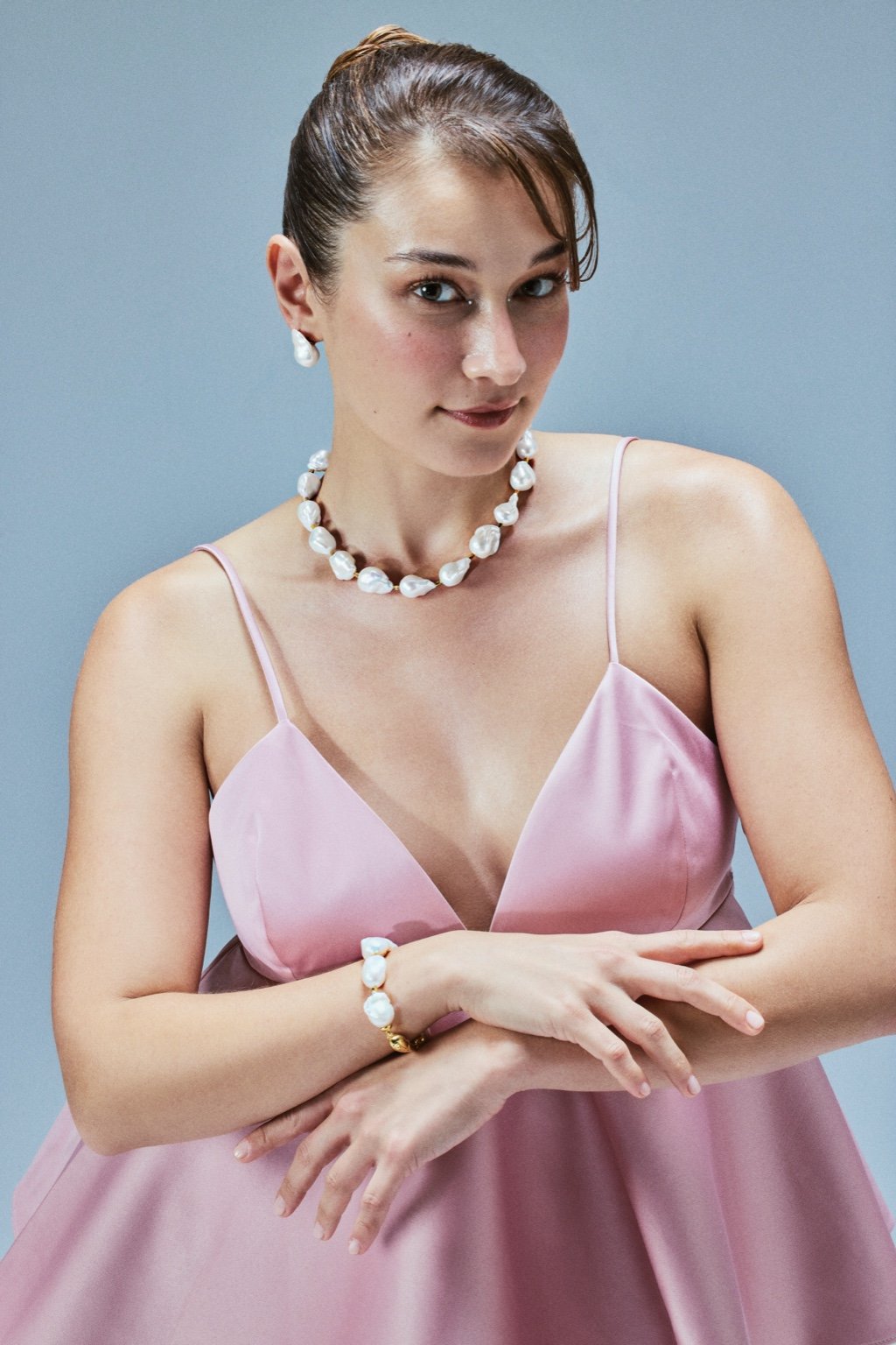 Palu Barok İnci Küpe